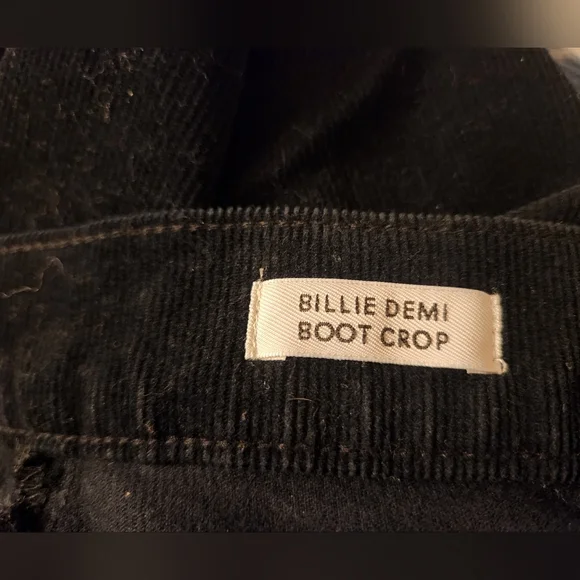 J.Crew Black Billie Demi Boot Crop Corduroy Pants Size 30 - Picture 5 of 11